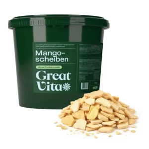 Mango gefriergetrocknet · knusprige Mangoscheiben ohne Zuckerzusatz · Gefriergetrocknete Früchte · Freeze-Dried mango slices - GreatVita